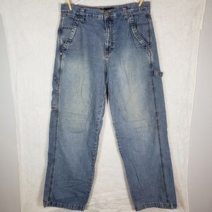 Aeropostale Utility Carpenter Denim Blue Jeans